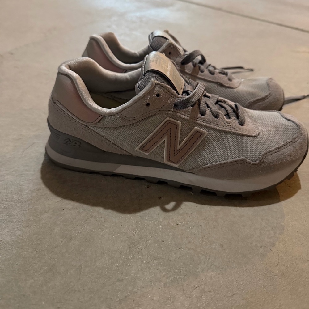 New Balance Light Gray and Soft Pink Shoes